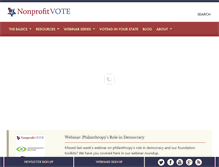Tablet Screenshot of nonprofitvote.org